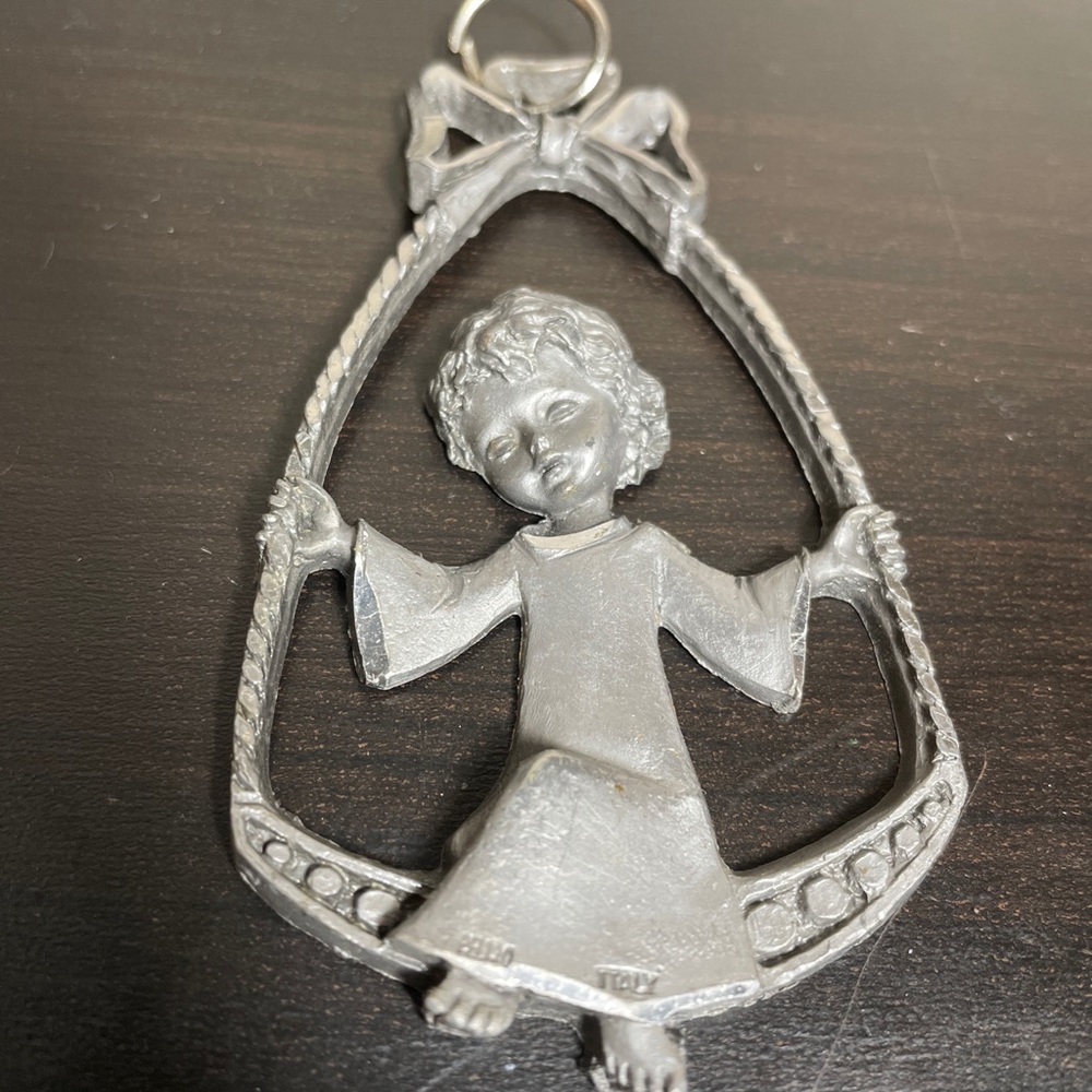Peltro pewter Xmas Angel ornament